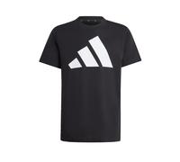 adidas Unisex Kinder Essentials BIG Logo T-Shirt, Black/White, 11-12 Years