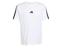 T-shirt adidas Essentials Single Jersey 3-Stripes manches courtes blanc noir - M