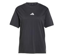T-shirt adidas Essentials Cotton 3-Stripes manches courtes noir blanc femme - S