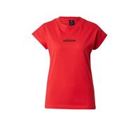 adidas Femme Essentials Linear Cotton T-Shirt, Pure Ruby/Black, XS