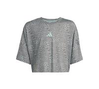 Adidas Future Icons All Over Printed Short Sleeve T-shirt Gris 7-8 Years Filles