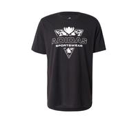 ADIDAS SPORTSWEAR T-Shirt fonctionnel 'HOT' noir / blanc, Taille S