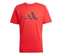 ADIDAS SPORTSWEAR T-Shirt fonctionnel 'Logo Graphic' marine / rouge / blanc, Taille XS