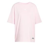 ADIDAS SPORTSWEAR T-shirt fonctionnel 'MINI EMBROIDERY OVERSIZED GRAPHIC' gris / rose / noir, Taille XS-S