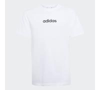 adidas Mixte Enfant Essentials Linear Logo T-Shirt, White/Black, 9-10 Years