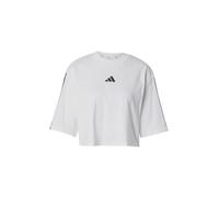 adidas Damen Essentials 3-Stripes Cotton Loose T-Shirt, White/Black, XL