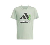 adidas Unisex Kinder Minecraft Training T-Shirt, Silver Green/Black, 11-12 Years