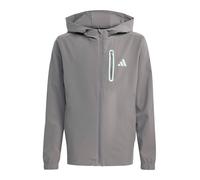 adidas - Kid's Hooded Tech Woven Jacke - Veste de sport - 140 - grey four / tactile green
