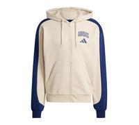 adidas Herren Collegiate Fleece Full-Zip, Wonder Alumina/Dark Blue, S