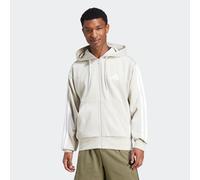 Adidas Sweat à capuche Essentials 3-Stripes polaire zippé Beige L Regular Homme