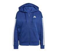 Adidas Femme Essentials 3-Stripes Full-Zip Fleece Hoodie, Dark Blue/White, L