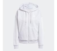 Adidas Sweat à capuche zippé Essentials 3-Stripes en molleton Femme gris clair/blanc M