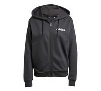 Adidas Veste à capuche femme zippée Essentials Linear en French Terry Noir/Blanc M
