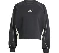 Adidas Stadium 3-Stripes Crewneck Sweatshirt Womens Noir/Blanc 12 (M) Female