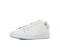 Basket adidas Originals STAN SMITH Junior - Cuir - Blanc/Rose - Lacets - Mixte 35 1/2