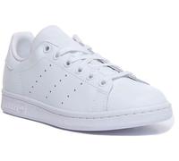 Adidas Stan Smith Junior Lacet Cuir Baskets en Blanc Taille 3 - 6