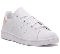 Adidas Stan Smith Lacets Décontractés Unisexe Chaussures En Blanc Rose Uk 3 - 4