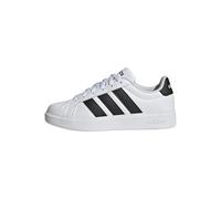adidas Streetalk Baskets à lacets élastiques unisexes pour bébé, Blanc/noir/noir, 5.5 Wide Infant