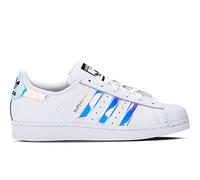 adidas Superstar J, Chaussures de Basketball mixte enfant, Multicolore (Ftwr White/Ftwr White/Metallic Silver-Sld Aq6278), 35.5 EU