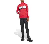 adidas Mixte enfant SEASONAL ESSENTIALS TIBERIO 3 STRIPES TRICOT TRACKSUIT, Pure Ruby/White, 13-14 Years