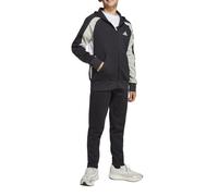 adidas Mixte enfant SEASONAL ESSENTIALS COLORBLOCK FLEECE TRACKSUIT, black/wonder silver/white, 11-12 Years