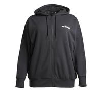 adidas Sweat à Capuche en Tissu éponge avec Fermeture éclair intégrale pour Femme (Grande Taille) XL (Grande Taille) Noir/Blanc