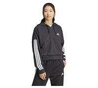 Adidas Sweat à capuche Essentials 3-Stripes French Terry 1/4 zip Noir/Blanc Femme L