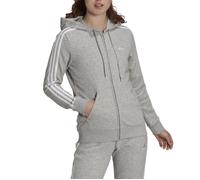 Adidas Sweat à Capuche et Zip pour Femme Essentials 3-Stripes Gris GL0802 L