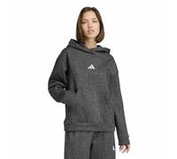 Sweat-shirt femmes adidas ALL SZN Holiday Glitter Fleece Loose Hoodie Gris EU M
