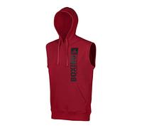 adidas Community Vertical Hoody Boxe sans Manches Sweat à Capuche, Rouge/Noir, L Homme