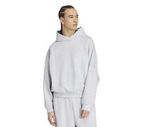 Adidas Sweat à capuche Soft Lux Homme Gris clair chiné M