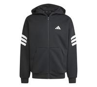 adidas Sweat à Capuche zippé intégral pour Homme Motif icônes Futures à Trois Bandes S/S Noir