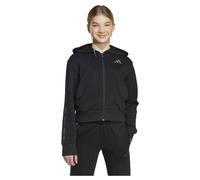 Adidas Sweat zippé 3 Stripes Animal French Terry Noir 9-10 ans Fille
