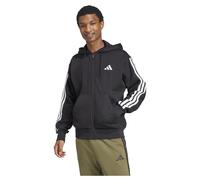 Adidas Sweat à capuche zippé Essentials 3‑Stripes en molleton Noir/Blanc M