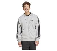Adidas Sweat zippé Essentials 3 bandes French Terry Gris S Homme Regular