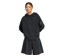 adidas Femme Soft Lux Full-Zip Hoodie Sweatshirt, Black, S