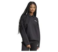 Adidas Sweatshirt polo Essentials Linear en polaire Femme Noir/Blanc L