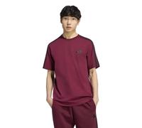 adidas - Essentials Single Jersey Left Chest Branded Tee - T-shirt - S - team maroon 2 / black