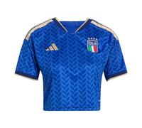 Adidas Maillot Italy 26 Home Cropped Femme manches courtes bleu Taille S