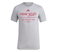 adidas T-Shirt à Manches Courtes pour Homme New York Red Bulls Vintage World Pre-Game T-Shirt à Manches Courtes New York Red Bulls Vintage World Pre-Game, Gris chiné Moyen/New York Red Bulls, XL