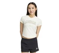 Adidas – T-shirt fille Sport Seasonals Collegiate Typography – 164 – off white/blanc