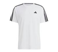 adidas T-shirt d'entraînement à manches courtes pour homme - Motif 3 bandes - Pour adulte, Blanc / noir, XL