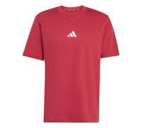 adidas Herren Essentials Small Logo Single Jersey Tee, Active Maroon/White, M