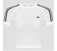 Adidas Originals Knitted Crochet Cali Short Sleeve T-shirt Blanc M Femme