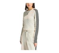 Adidas Originals Slim Solid Spike Knit Sweatshirt Blanc XS Femme
