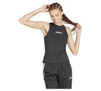 Adidas Débardeur Essentials Linear – Haut de sport slim en coton noir/blanc Taille XXXL-4XL