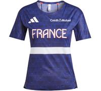 Adidas Team France Athletisme T-Shirt Womens Semi lucid blue 10 (S) Female