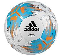 adidas Team Replique Ballon Mixte Adulte, White/Bright Cyan/Bright Orange, FR : Taille Unique (Taille Fabricant : 4)