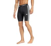 Legging court adidas TECHFIT Compression Training 3 bandes noir pur - L
