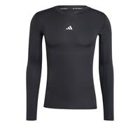 Adidas T-shirt de compression Techfit manches longues noir/blanc 2XL